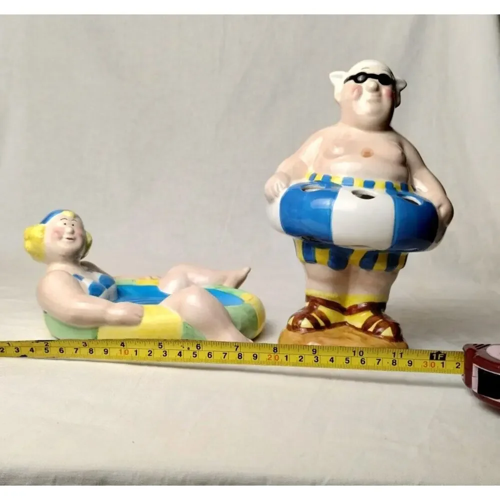Boston Warehouse Bathing Beauties Bathroom Set - Toothbrush Holder - Soapdish